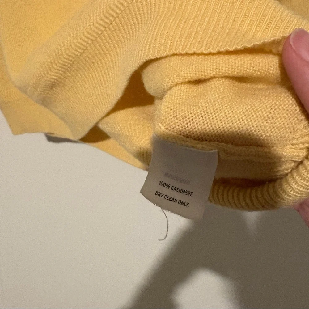 JOHN W‎ NORDSTROM V-NECK SWEATER 100% CASHMERE YELLOW SOLID MEN Medium